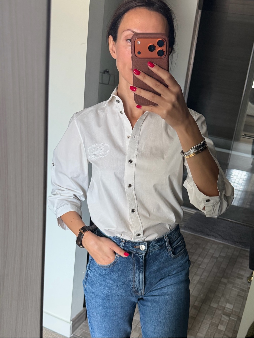 Burberry White Button-Down Shirt